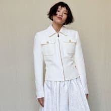 南瓜Vintage。古著 HERMES 愛馬仕 白色 拉鍊 休閒 外套