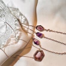 carina accessories 開運水晶飾品設計  超七原礦鑲崁手鍊&項鍊 9