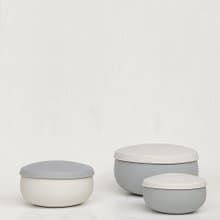 【人氣熱賣】Besovida  三兄弟全矽膠環保碗 / 雲霧灰