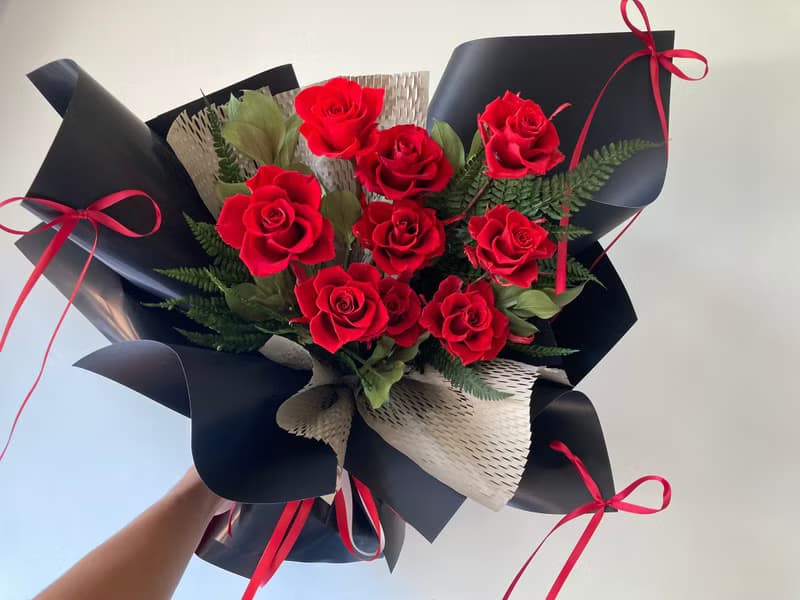 經典紅玫瑰不凋花束-永生玫瑰花束。情人節/七夕/生日/紀念日禮物