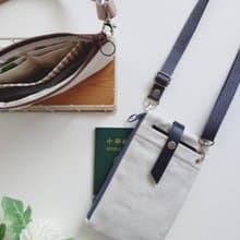 【FPH/3Way手機包(可直可橫)】純色 中性 灰白 胚白 日本帆布先染