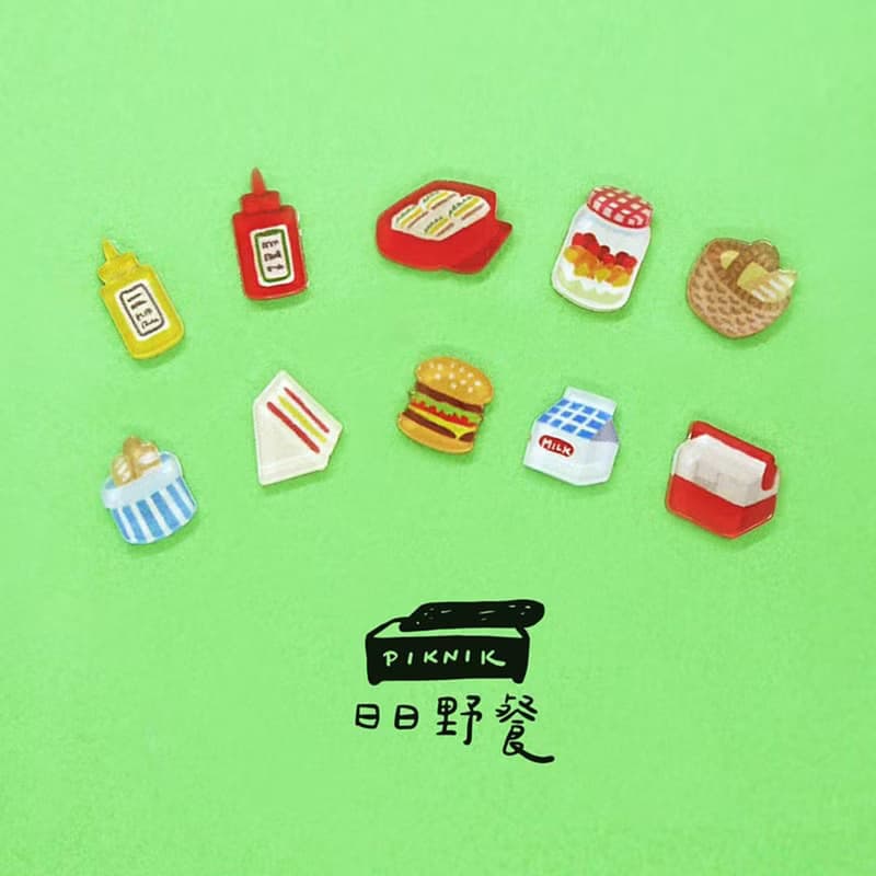 野餐美食系列貼耳耳環 / 耳夾