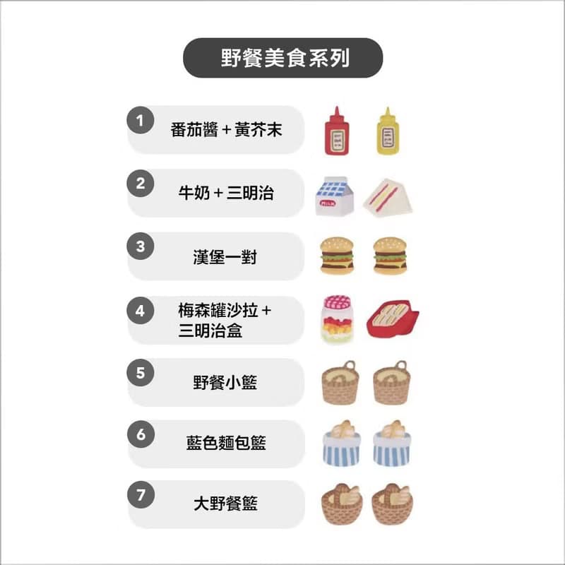 野餐美食系列貼耳耳環 / 耳夾