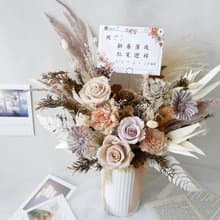 大型永生花盆花【裸膚大地】開幕/新居落成/喬遷/入厝/不凋花