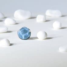 Pure系列 玻璃耳環 耳夾 單隻 不規則 透明 灰藍色