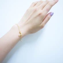 新月黃銅細緻手鍊