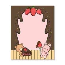 Chocolate Dolls memo pad - Korean Cute Diary note pad (eggong)