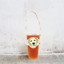 拉不拉多 2色 黃色/黑色 造型隨行飲料杯套提袋 飲料提袋