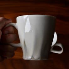 陶事 花跡 把手咖啡杯