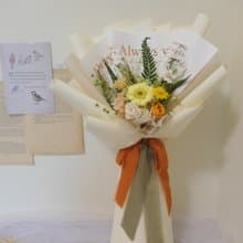 【黃澄色調永生不凋花束】感謝花束/情人花束/溫暖活力/非洲菊