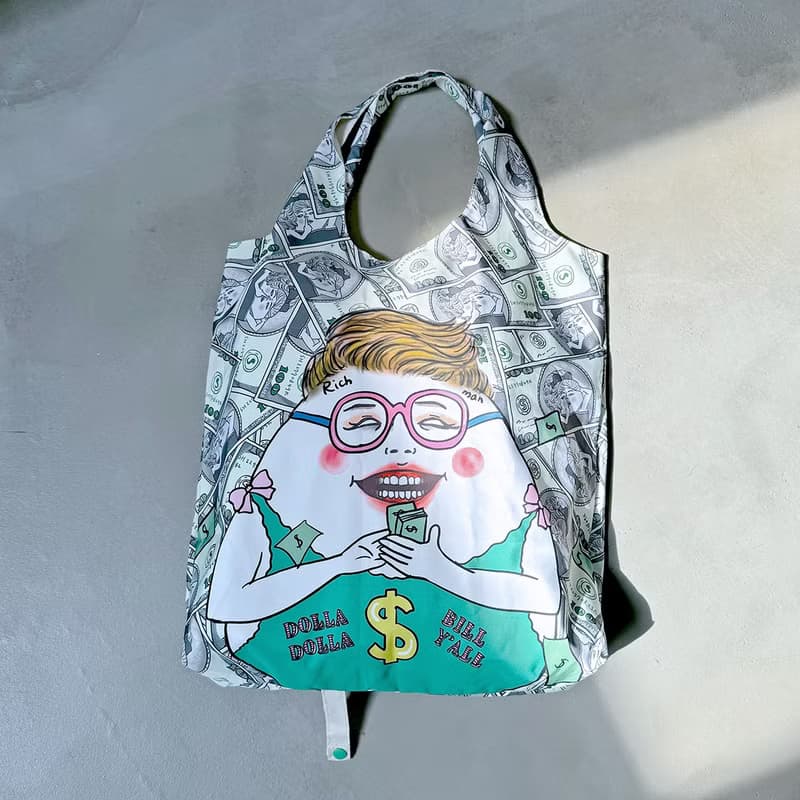 /新布料/  Dollar dollar bills 環保收納購物袋