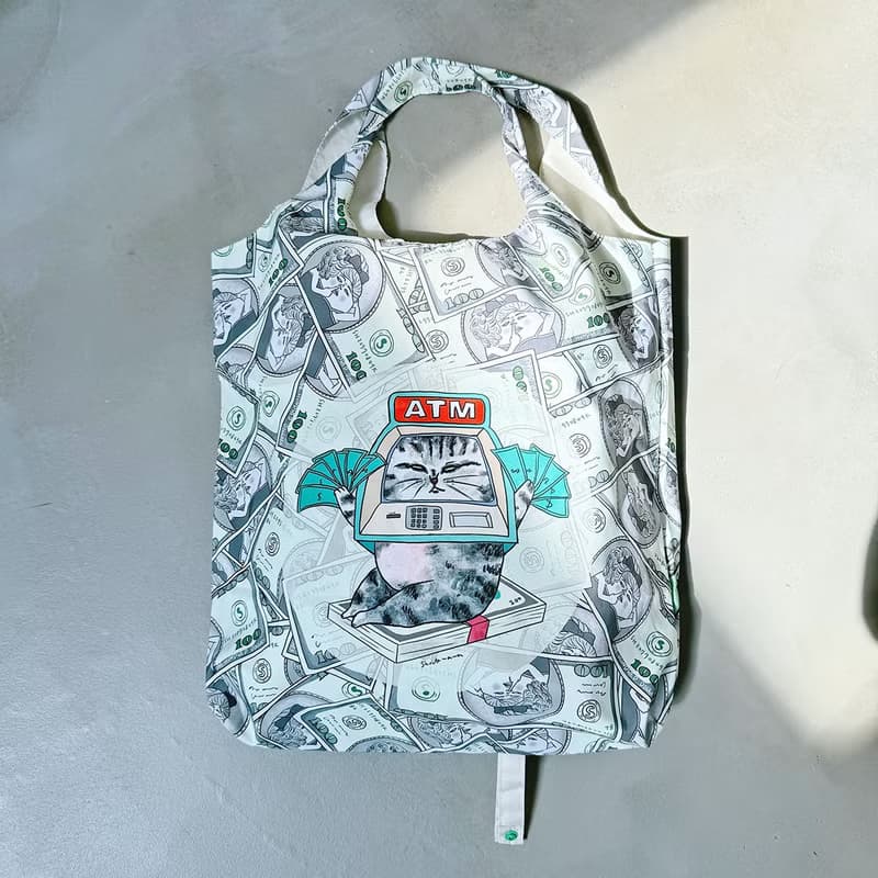 /新布料/  Dollar dollar bills 環保收納購物袋