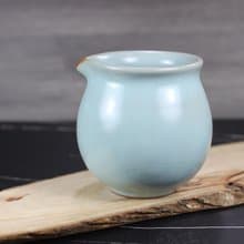 【送禮好物】360~400ml 汝窯無把 手拉坯 咖啡下壺 茶海 公道杯