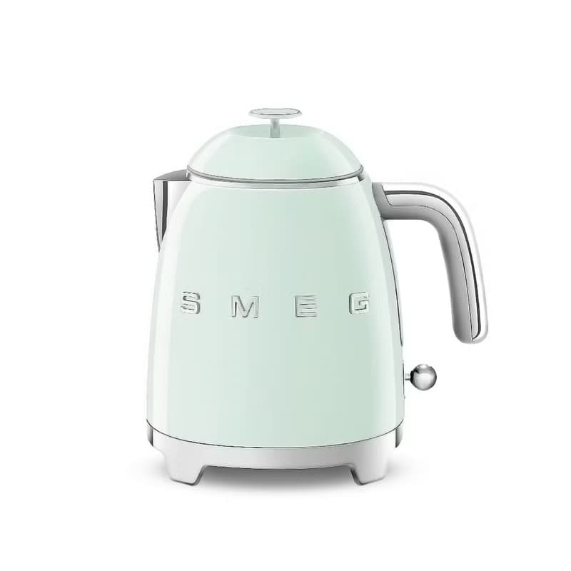 【SMEG】義大利復古0.8L迷你電熱水壺-粉綠色