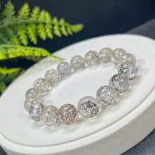 高品質 天然小樹水晶手串 異象景觀半盆發財樹 軟錳礦手錬 12.5mm