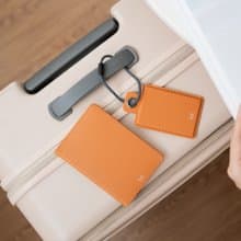 【轉運來】環保時尚旅行系列 | 皮革護照套 + 行李牌 - 英式咖啡