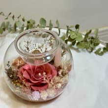 永生花天然精油薰香燭台 新年禮物 交換禮物 居家裝飾 療癒香氛