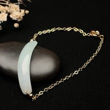 冰糯飄綠翡翠無事牌14K金手鍊 | 天然緬甸玉翡翠A貨 | 送禮