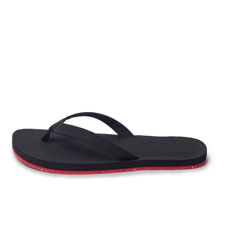 indosole 環保拖鞋 運動鞋底 墨碳黑/紅底 女