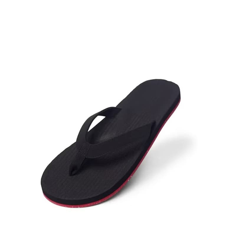 indosole 環保拖鞋 運動鞋底 墨碳黑/紅底 女