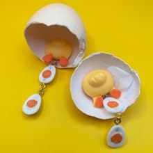 小雞屁屁 × 水煮蛋耳環