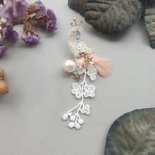 後樂園【飛鳥系列】孔雀 - 刺繡耳環