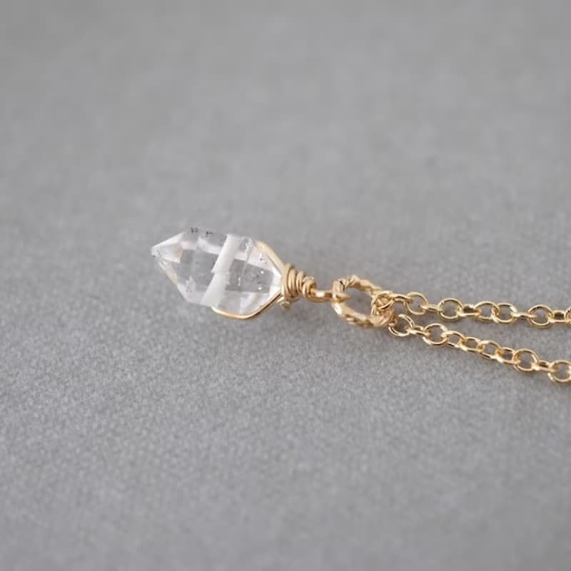 14kgf Herkimer Diamond Necklace 【M】