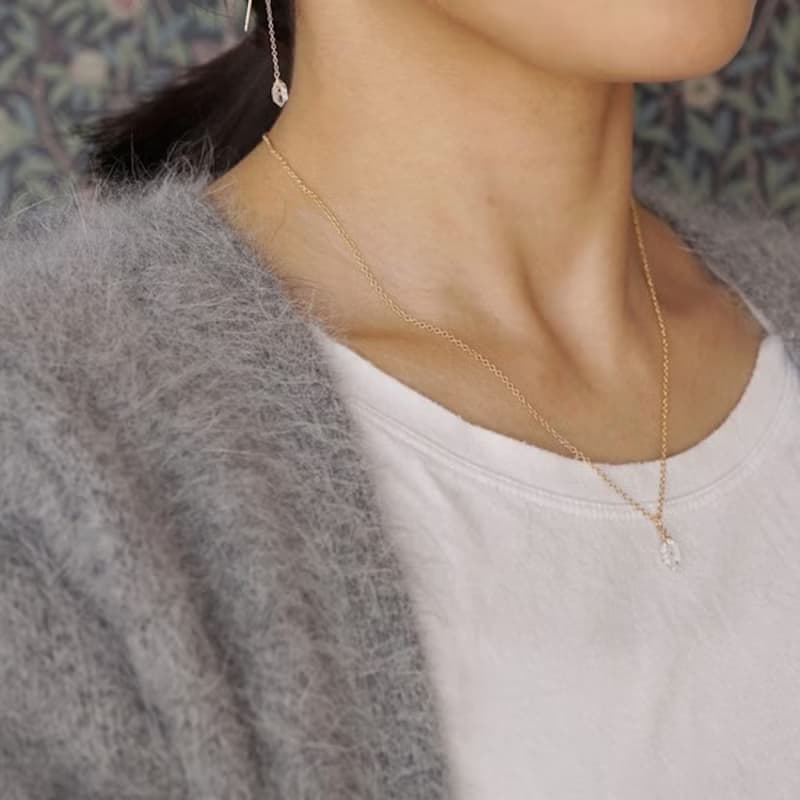 14kgf Herkimer Diamond Necklace 【M】