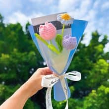 手作鉤織春日低語花束