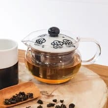 日本西海梅花不鏽鋼網耐熱玻璃茶壺(Glass Tea SS Pot PC)-375ml