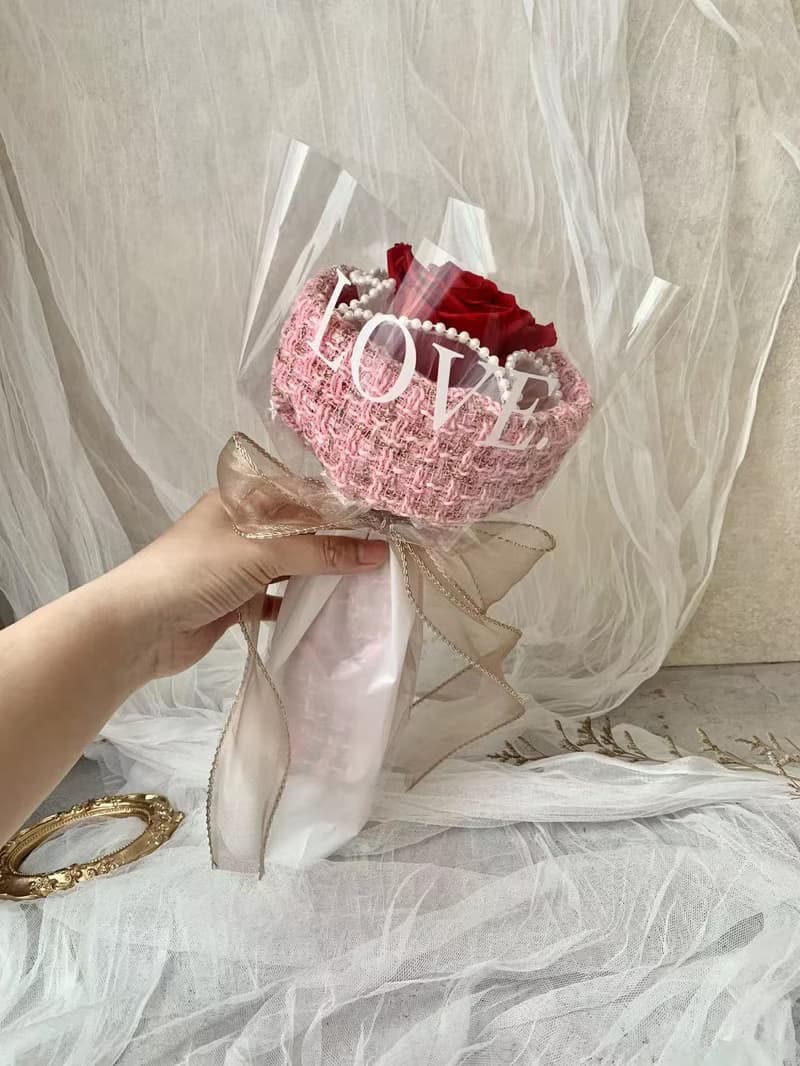 珍珠永恆玫瑰小香風花束 / 情人花束 / 告白花束 / 生日禮