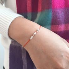 開運姻緣紅色銀珠手繩 銀珠手鍊 珠珠手鍊 銀手鍊 純銀手鍊