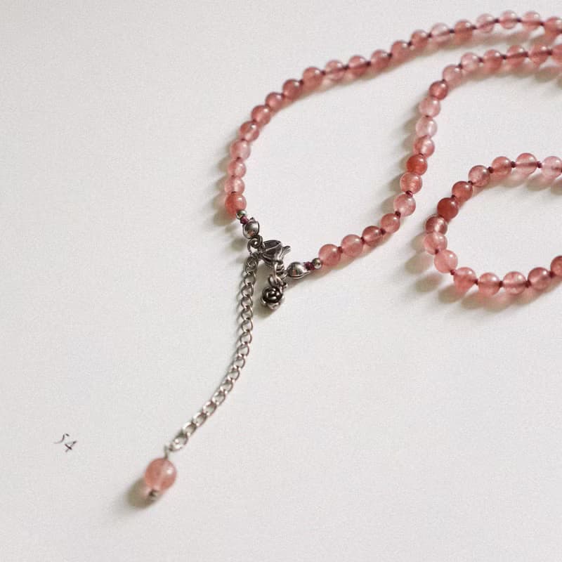 Love Me Strawberry Quartz Necklace