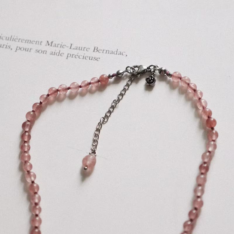 Love Me Strawberry Quartz Necklace