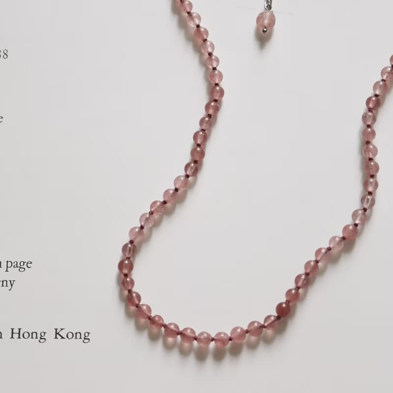 Love Me Strawberry Quartz Necklace