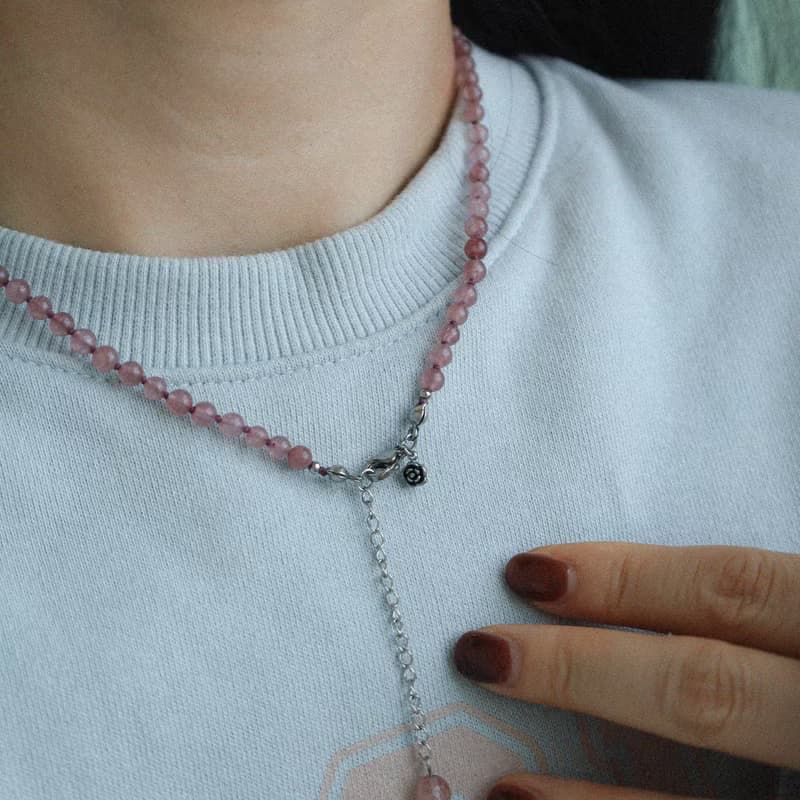 Love Me Strawberry Quartz Necklace