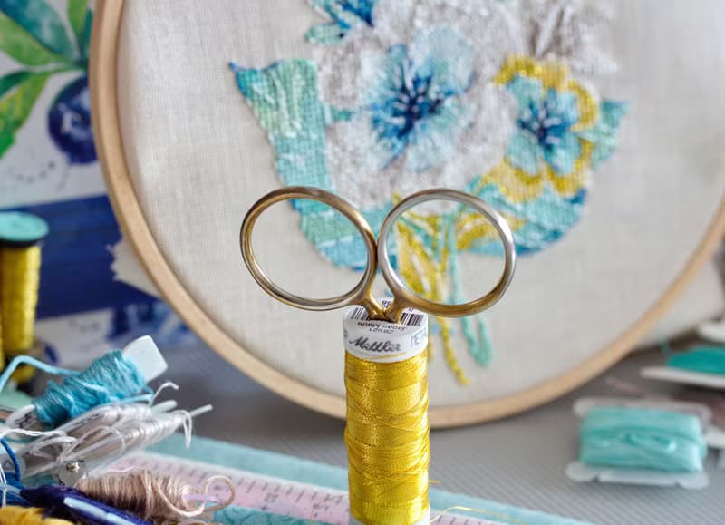 【數位】Watercolor Mint&Gold Bouquet II PDF cross stitch pattern