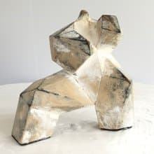 情人節禮物/中國功夫雕塑/手繪灰土色.太極.攝影道具.藝術品.擺件