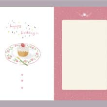 【生日卡片】含信封|甜點|情侶|朋友|生日|禮物|乾燥玫瑰色