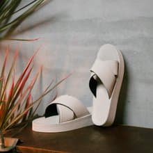 indosole CROSS Platform 環保拖鞋 海鹽白 女