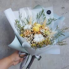 海藏設計│蜂蜜檸檬。清新黃乾燥花束
