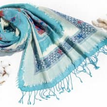 羊絨毛毯 水煮羊毛披肩/針織圍巾/刺繡圍巾/羊絨披巾/喀什米爾Cashmere 聖誕節禮物 交換禮物 母親節 父親節-花