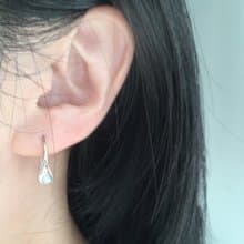 June Birthstone Moonstone Teardrop Earring月光石