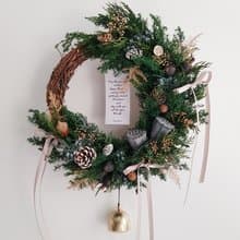 Xmas|永生雪松| M款Jingle Bells聖誕花圈 交換禮物 居家布置