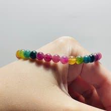 彩虹碧璽|親愛的我把彩虹戴在手上了、手串、手圍16cm、天然碧璽