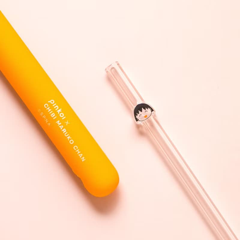【Pinkoi x 櫻桃小丸子】小丸子造型玻璃吸管
