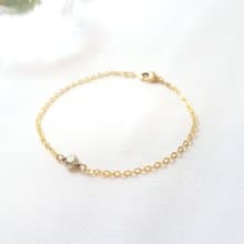 簡約 切面水晶玻璃 細手鍊