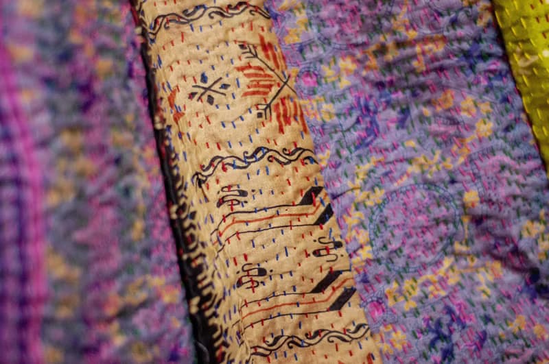 手工縫紗麗布裙子 絲綢手工刺繡拼布裙  印度絲綢刺繡長裙-摩洛哥