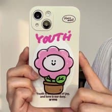 Pink flowerpot grip smartphone acrylic smart tok