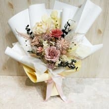 *雪煙* 永生花束 韓式花束 情人節花束 七夕花束 畢業花束 乾燥花